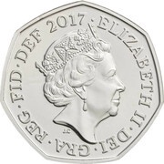 50 Pence - Elizabeth II 5th portrait; Sir Isaac Newton obverse image