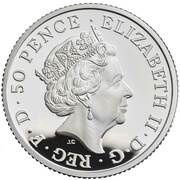 50 Pence - Elizabeth II 5th portrait; 1/4 oz Fine Silver obverse image
