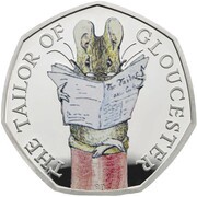 50 Pence - Elizabeth II Tailor of Gloucester; Silver Proof, United Kingdom, 2018 reverse image