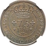 75 Réis - João VI Minas Gerais obverse image