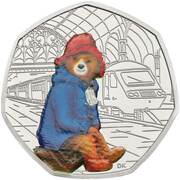 50 Pence - Elizabeth II Paddington at the Station; Silver Proof, United Kingdom, 2018 reverse image