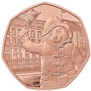 50 Pence - Elizabeth II Paddington at the Palace; Gold Proof, United Kingdom, 2018 reverse image