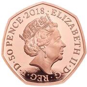 50 Pence - Elizabeth II The Snowman; Gold Proof obverse image