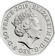50 Pence - Elizabeth II 5th Portrait; Britannia obverse image