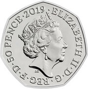 50 Pence - Elizabeth II 5th Portrait; Britannia, 50 Years obverse image