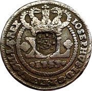 80 Réis Countermarked on 40 Reis, KM#184.1. obverse image