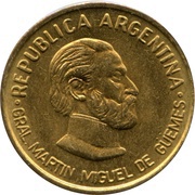 50 Centavos General Güemes; plain edge obverse image