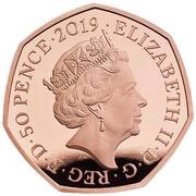 50 Pence - Elizabeth II Paddington at St Paul's; Gold proof obverse image