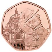 50 Pence - Elizabeth II Paddington at St Paul's; Gold proof, United Kingdom, 2019 reverse image