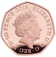 50 Pence - Elizabeth II The Gruffalo and Mouse; Gold Proof obverse image