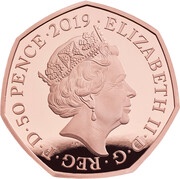 50 Pence - Elizabeth II Wallace and Gromit; Gold Proof obverse image