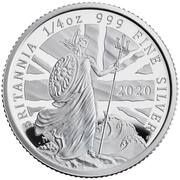 50 Pence - Elizabeth II 5th portrait; 1/4 oz Fine Silver, United Kingdom, 2020 reverse image