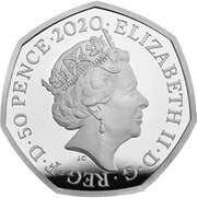 50 Pence - Elizabeth II Team GB Olympics 2020; Silver Piedfort obverse image