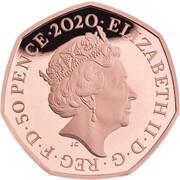 50 Pence - Elizabeth II Brexit; Gold Piedfort obverse image