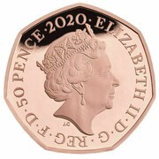 50 Pence - Elizabeth II Brexit; Gold Proof obverse image
