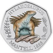 50 Pence - Elizabeth II 5th Portrait; Hylaeosaurus, United Kingdom, 2020 reverse image