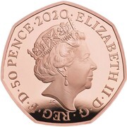 50 Pence - Elizabeth II Hylaeosaurus; Gold Proof obverse image