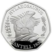 50 Pence - Elizabeth II Hylaeosaurus; Silver Proof, United Kingdom, 2020 reverse image
