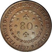 80 Réis - Pedro I obverse image