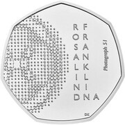 50 Pence - Elizabeth II 5th Portrait; Rosalind Franklin, United Kingdom, 2020 reverse image