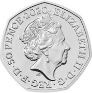 50 Pence - Elizabeth II 5th portrait; Winnie The Pooh obverse image