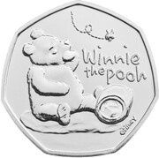 50 Pence - Elizabeth II 5th portrait; Winnie The Pooh, United Kingdom, 2020 reverse image