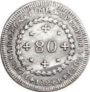 80 Réis - Pedro I obverse image