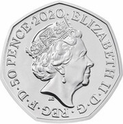 50 Pence - Elizabeth II 5th portrait; Piglet obverse image
