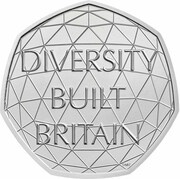 50 Pence - Elizabeth II 5th portrait; Diverse Britain, United Kingdom, 2020 reverse image