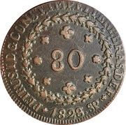 80 Réis - Pedro I obverse image