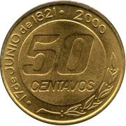 50 Centavos General Güemes; reeded edge reverse image