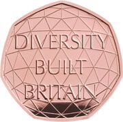50 Pence - Elizabeth II Diverse Britain; Gold Piedfort, United Kingdom, 2020 reverse image