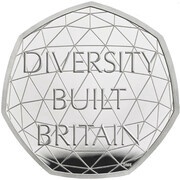 50 Pence - Elizabeth II Diverse Britain; Silver Proof, United Kingdom, 2020 reverse image