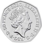 50 Pence - Elizabeth II 5th portrait; The Snowman obverse image