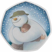 50 Pence - Elizabeth II The Snowman; Silver Proof, United Kingdom, 2020 reverse image