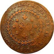 80 Réis - Pedro I obverse image