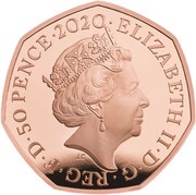 50 Pence - Elizabeth II Team GB Olympics 2020; Gold Proof obverse image