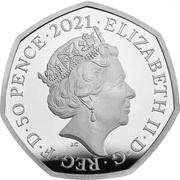 50 Pence - Elizabeth II 5th portrait; Decimalisation Anniversary, Silver Proof obverse image