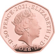 50 Pence - Elizabeth II Dimorphodon; Gold Proof obverse image