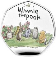 50 Pence - Elizabeth II Winnie The Pooh; Silver Proof, United Kingdom, 2021 reverse image