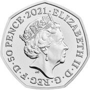 50 Pence - Elizabeth II 5th portrait; Insulin obverse image