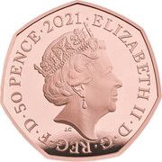 50 Pence - Elizabeth II Insulin; Gold Proof obverse image