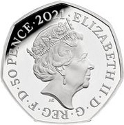 50 Pence - Elizabeth II Insulin; Silver Proof obverse image