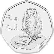 50 Pence - Elizabeth II 5th portrait; Owl, United Kingdom, 2021 reverse image