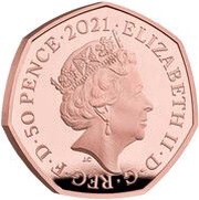 50 Pence - Elizabeth II The Snowman; Gold Proof obverse image
