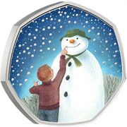 50 Pence - Elizabeth II The Snowman; Silver Proof, United Kingdom, 2021 reverse image