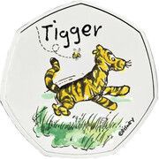 50 Pence - Elizabeth II 5th portrait; Tigger, United Kingdom, 2021 reverse image