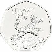50 Pence - Elizabeth II 5th portrait; Tigger, United Kingdom, 2021 reverse image