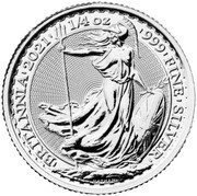 50 Pence - Elizabeth II 5th portrait; 1/4 oz Fine Silver, United Kingdom, 2021-2023 reverse image