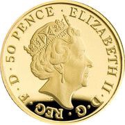 50 Pence - Elizabeth II 5th portrait; 1/40 oz Fine Gold obverse image